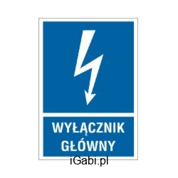 ZNAK WYŁĄCZNIK GŁÓWNY